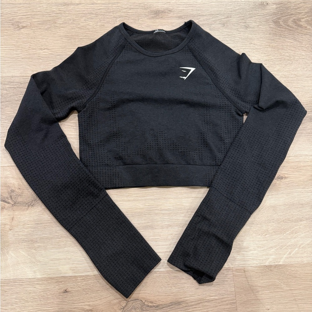 Gymshark Black Long Sleeve Crop Top